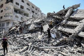 Israeli Airstrike in West of Gaza City