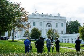 President Trump Departs White House for 9/11 Memorial Ceremony