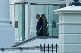 President Trump Departs White House for 9/11 Memorial Ceremony