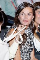 Queen Letizia Presides Over Third Human Trafficking Congress - Madrid