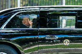 President Trump Arrives White House after attending Pentagon 9/11 Memorial Ceremony