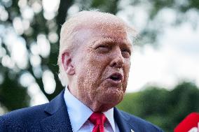 President Trump and First Lady Melnaia Trump Depart White House for New York