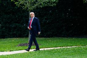 President Trump and First Lady Melnaia Trump Depart White House for New York