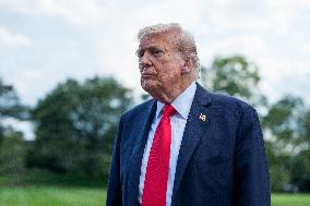 President Trump and First Lady Melnaia Trump Depart White House for New York