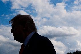 President Trump and First Lady Melnaia Trump Depart White House for New York