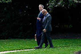 President Trump and First Lady Melnaia Trump Depart White House for New York