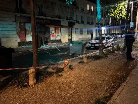 Man Injured At Knife Attack Scene - Paris