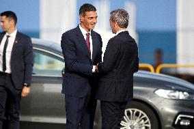 Queen Sofia And Sanchez Attend Ceremony In Ferrol - Spain