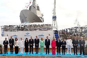 Queen Sofia And Sanchez Attend Ceremony In Ferrol - Spain