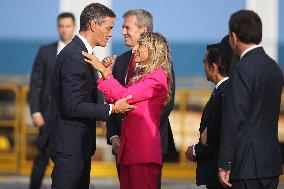 Queen Sofia And Sanchez Attend Ceremony In Ferrol - Spain