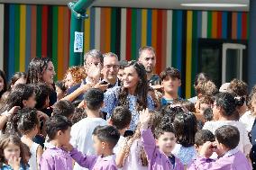 Queen Letizia Attends Professional School Year Opening 2024/2025 - Rincon de Soto