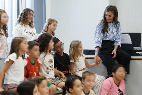 Queen Letizia Attends Professional School Year Opening 2024/2025 - Rincon de Soto