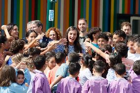 Queen Letizia Attends Professional School Year Opening 2024/2025 - Rincon de Soto