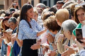 Queen Letizia Attends Professional School Year Opening 2024/2025 - Rincon de Soto