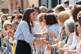 Queen Letizia Attends Professional School Year Opening 2024/2025 - Rincon de Soto