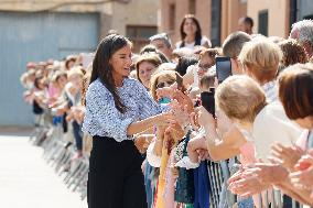 Queen Letizia Attends Professional School Year Opening 2024/2025 - Rincon de Soto