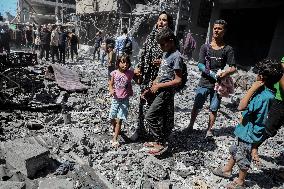 Aftermath Of Israeli Strike On Shati Refugee Camp - Gaza