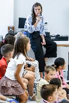 Queen Letizia Attends Professional School Year Opening - Rincon De Soto