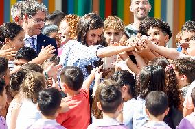 Queen Letizia Attends Professional School Year Opening - Rincon De Soto