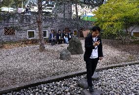 Japanese Garden Of Peace By Isamu Noguchi At Unesco in Paris