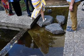 Japanese Garden Of Peace By Isamu Noguchi At Unesco in Paris