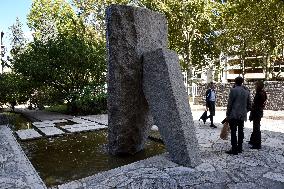Japanese Garden Of Peace By Isamu Noguchi At Unesco in Paris