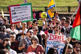 Protest prior match between Team Israel and Team Canada in Halifax