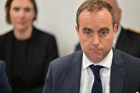 French PM Sebastien Lecornu Visits Healthcare Center In Macon - France