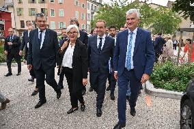 French PM Sebastien Lecornu Visits Healthcare Center In Macon - France