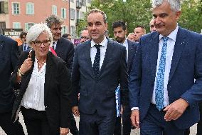 French PM Sebastien Lecornu Visits Healthcare Center In Macon - France