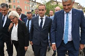 French PM Sebastien Lecornu Visits Healthcare Center In Macon - France