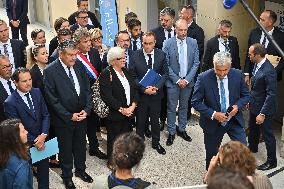 French PM Sebastien Lecornu Visits Healthcare Center In Macon - France