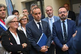 French PM Sebastien Lecornu Visits Healthcare Center In Macon - France