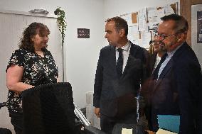 French PM Sebastien Lecornu Visits Healthcare Center In Macon - France