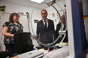 French PM Sebastien Lecornu Visits Healthcare Center In Macon - France