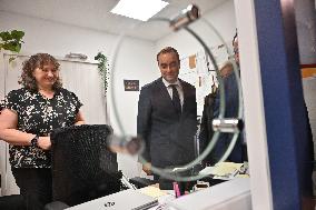 French PM Sebastien Lecornu Visits Healthcare Center In Macon - France