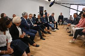 French PM Sebastien Lecornu Visits Healthcare Center In Macon - France