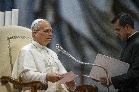 Pope Leo XIV addresses the pilgrims from the Dioceses of Umbria - Vatican