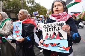 Demonstration In Support Of Palestine And Global Sumud Flotilla - Paris