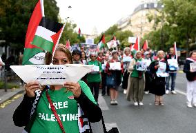 Demonstration In Support Of Palestine And Global Sumud Flotilla - Paris