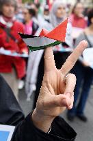 Demonstration In Support Of Palestine And Global Sumud Flotilla - Paris