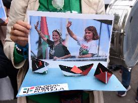 Demonstration In Support Of Palestine And Global Sumud Flotilla - Paris
