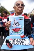 Demonstration In Support Of Palestine And Global Sumud Flotilla - Paris