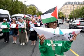 Demonstration In Support Of Palestine And Global Sumud Flotilla - Paris