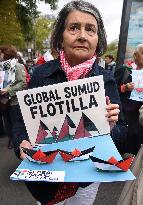 Demonstration In Support Of Palestine And Global Sumud Flotilla - Paris