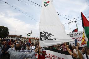 Demonstration in support of Flotilla and Palestine - Milan