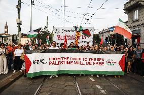 Demonstration in support of Flotilla and Palestine - Milan