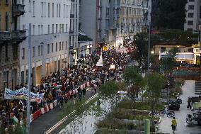 Demonstration in support of Flotilla and Palestine - Milan