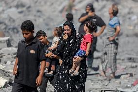 Airstrike Damage in Gaza City - Palestine