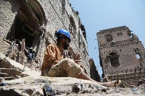Israeli Airstrikes Aftermath in Sanaa - Yemen